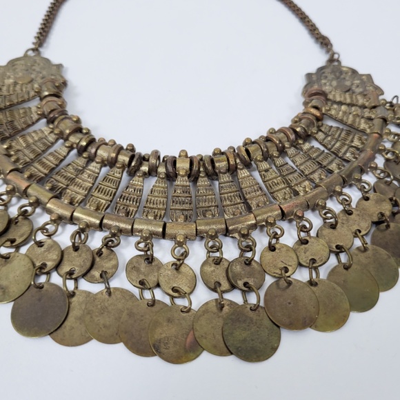 Vintage Gold Statement Necklace - Picture 8 of 8